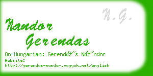 nandor gerendas business card